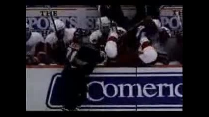 Great hockey plays big hits and nice goals 