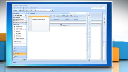 Microsoft® Outlook 2007: How to combine the distribution lists on Windows® 7?