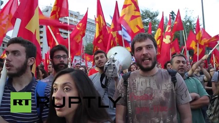 Greece: No to Europe's "capitalist authority" - KKE's Koutsoumpas in Athens