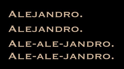 Lady Gaga Alejandro Lyrics