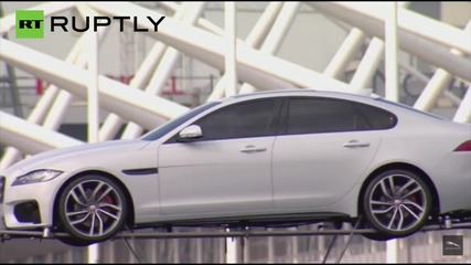 UK: Watch all-new Jaguar XF unveiled by driving on TIGHTROPE... across the river Thames!
