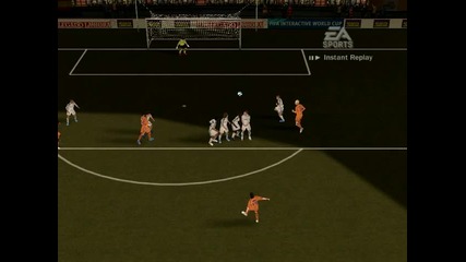 Гол на Лео Меси от пряк свободен удар Real Madrid - Barca ; Fifa 07 