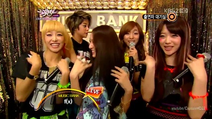 (hd) F (x) - Back stage ~ Music Bank (15.06.2012)