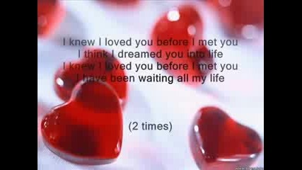 Savage Garden - I knew i loved you with lyrics