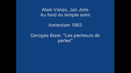 Alain Vanzo & Jan Joris - Au fond du temple saint 