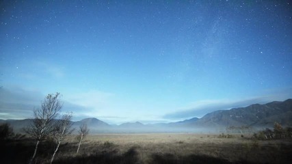 Time Lapse Stars and Moon Light 