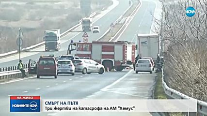 Кола се вряза в камион на "Хемус", трима загинаха