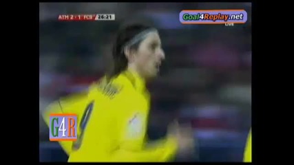 Atletico Madrid - Barcelona 2 - 1 (2 - 1, 14 2 2010) 