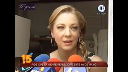 Edith Gonzalez en locacion de la novela Cielo Rojo