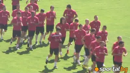 Страхотна атмосфера на първата тренировка на Цска за сезон 2011/2012