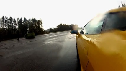 Seat Leon Cupra Vs. Lamborghini Gallardo race X2 (wtf_)