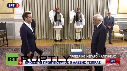 Greece: Tsipras sworn in as Greek PM for second time in 2015
