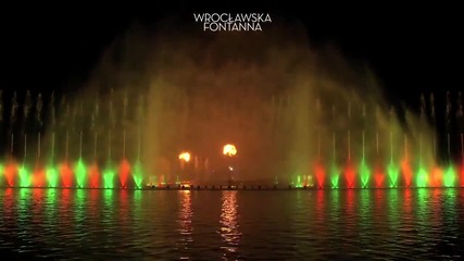 Euro2012 Красива прожекция и шоу с фонтани в Вроцлав(полша)