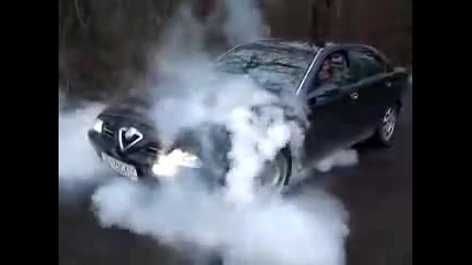 Alfa 166 burnout 
