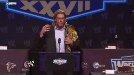 Wwe Wrestlemania Xxvii Press Conference Edge