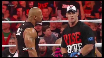 Wwe Raw 05.03.2012 The Rock oбикаля Boston и храни John Cena