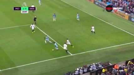 Манчестър Сити - Суонси 1:0 /първо полувреме/