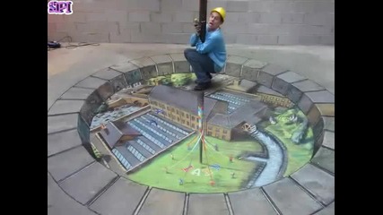 Невероятно 3d Street Painting Art Illusion
