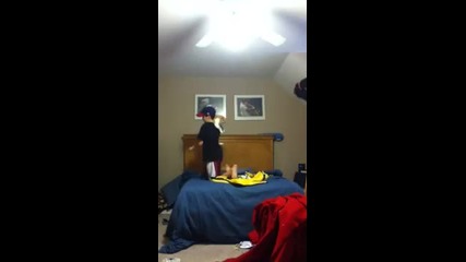 Cat does a 540 when thrown