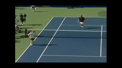 Funny Andy Roddick. with Sampras. Agassi. Blake & Others 