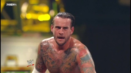 Diving Knee Drop to oponnent in the apron - Cm Punk