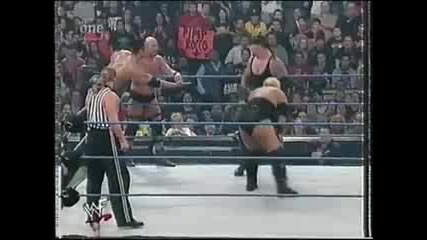 Wwf - Undertaker, The Rock & Stone Cold vs Kurt Angle, Rikishi & Kane ( Special Referee - Triple H )