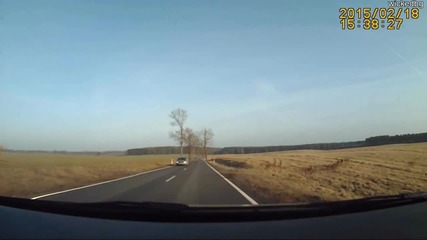 Камера заснема как група елени пресичат пътя