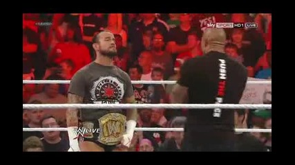 Wwe Raw 1000-ния епизод 23.07.12 Ей Джей е Gm на raw и скалата се завръща