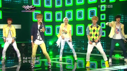 (hd) Touch - Let's walk together (goodbye stage) ~ Music Bank (01.06.2012)