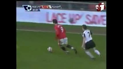 Manchester United - Fulham 3:0 - гол и асистенция на Berbatov [14.03.2010]