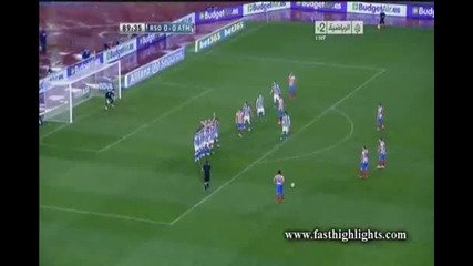 Супер гол на Фалкао ! Real Sociedad 0-1 Atletico Madrid