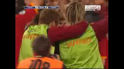 Lazio 1 - 2 Roma Mirko Vucinic second goal 18 - 4 - 2010 