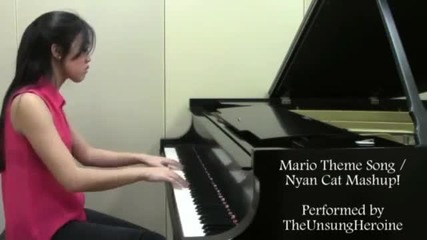 Super Mario Theme Song ~ Nyan Cat Piano Mashup