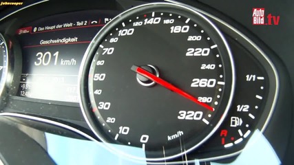 313км/ч - Audi Rs6 - ускорение