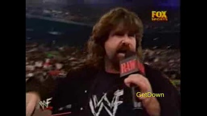 Mick Foley Определя Сътбата На Титлите - Wwe Raw 12.11.2001 