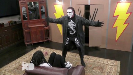 Sting helps a young fan prank his babysitter on Disney XD's "Walk the Prank"