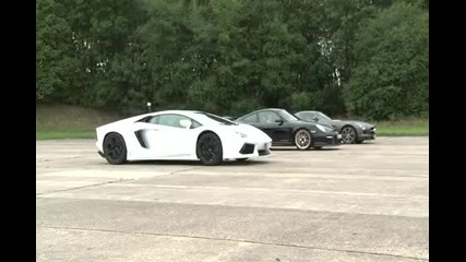 Lamborghini Aventador vs 911 Gt2 Rs vs Mercedes Sls