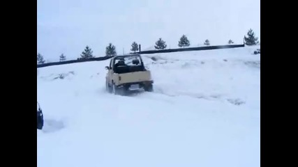 Suzuki Samurai In The Snow 