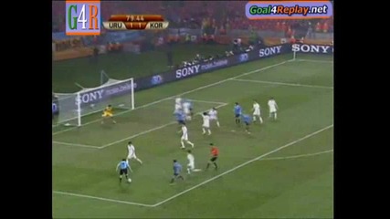 World Cup Уругвай - Корея при резултат 2 - 1 