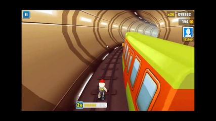 Геймплей на Subway Surfers