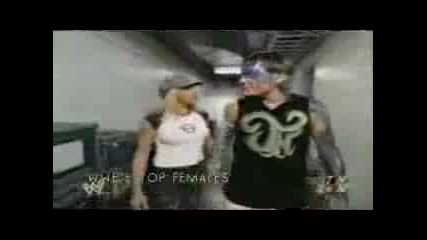Trish Stratus Kisses Jeff Hardy at the Backstage