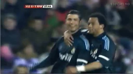 Cristiano Ronaldo - Красив гол от фаул * Валедолид 1:4 Реал Мадрид 