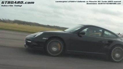 Hd - Lamborghini Lp560 - 4 vs Porsche 911 Turbo (997) manual Race 2 