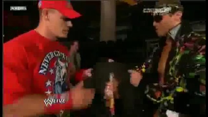 Zack Ryder Gives His T-shirt To John Cena - Raw 5_16_11