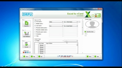Списък Import Excel контакти в мобилен телефон, използващ Drpu Software