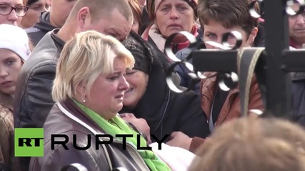 Russia: Funeral of first Russian casualty in Syria draws hundreds