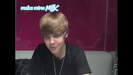 The Result Justin Bieber takes the milk Challenge 