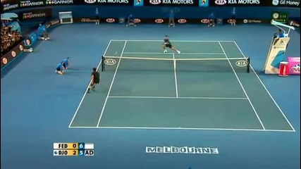 Federer Vs Djokovic - - Australian Open 2008 Highlights (hd) polufinal 