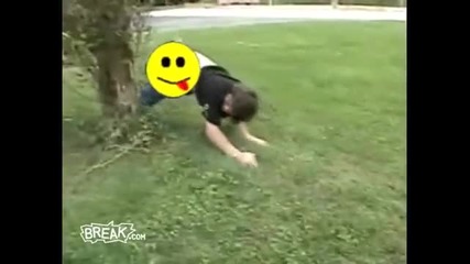 Goofy Kid Gets Wedgie from a Truck 