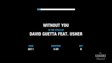 David Guetta ft. Usher - Without You ( Karaoke )